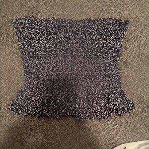 American Eagle Outfitters Navy Floral Smocked Tube Top